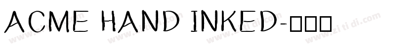 ACME HAND INKED字体转换
